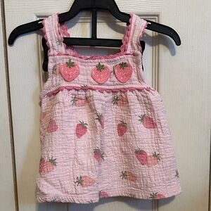 Pink Strawberry Kids Matching Set